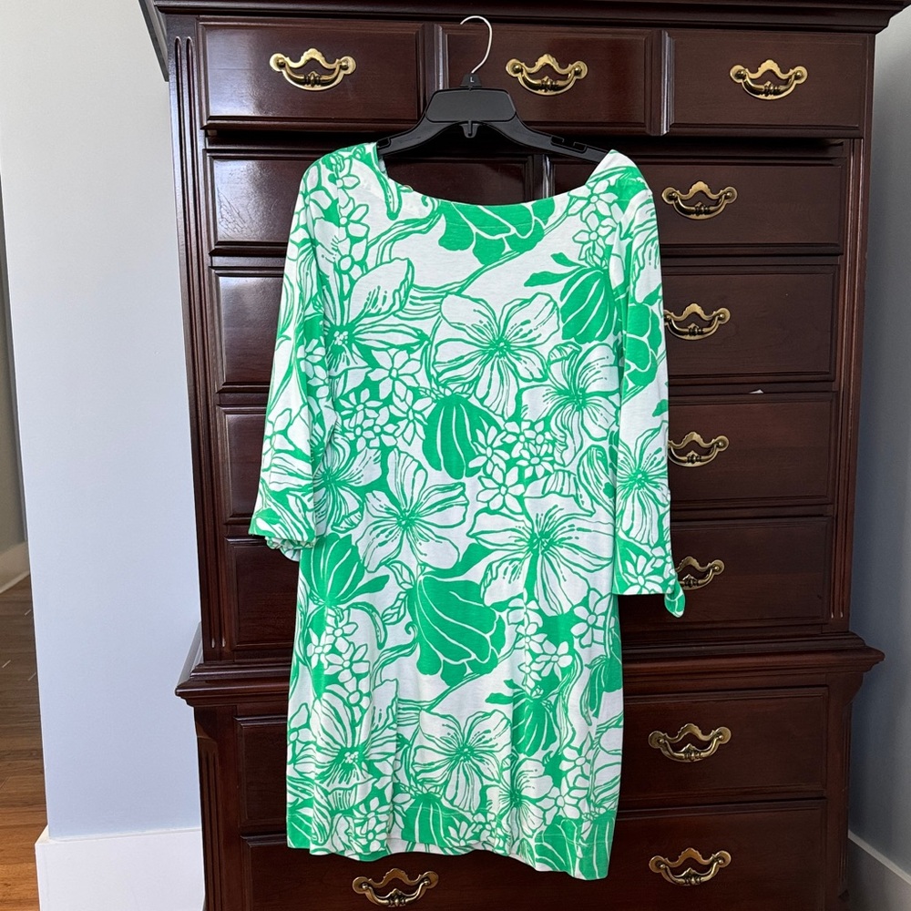 Lilly Pulitzer Green and White Floral dress